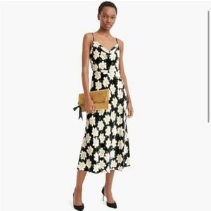 J. Crew Collection NWT 00 Velvet Floral Midi Dress